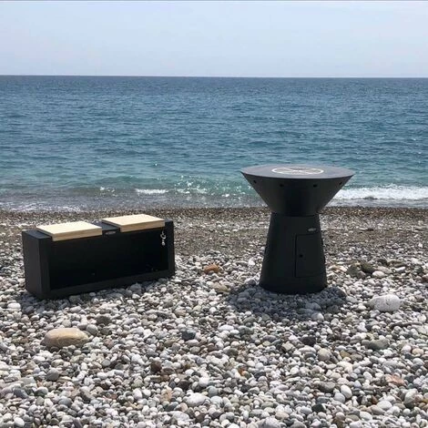 REMUNDI Barbecue Brasero En Acier Phoenix Hauteur 99 Cm Diamètre 99 Cm Noir - Noir 5 REMUNDI Barbecue Brasero En Acier Phoenix Hauteur 99 Cm Diamètre 99 Cm Noir - Noir – Image 3