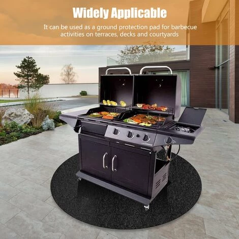 LIFCAUSAL Tapis De Protection Contre Les Incendies De 40 Pouces Tapis De Protection De Sol Pour Barbecue Tapis De Barbecue Extérieur Tapis De Pique-nique Pour Barbecue 4 LIFCAUSAL Tapis De Protection Contre Les Incendies De 40 Pouces Tapis De Protection De Sol Pour Barbecue Tapis De Barbecue Extérieur Tapis De Pique-nique Pour Barbecue – Image 2
