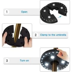 BAICCCF Support Et Accessoire Pour Parasol Chauffant De Parapluie De Terrasse 3 Modes De Luminosité Sans Fil 28 Lumières LED à 200 Lumens-4 Piles Aa, Lumière De Poteau De Parapluie Pour Parasols De Terrasse, Camping T 10 BAICCCF Support Et Accessoire Pour Parasol Chauffant De Parapluie De Terrasse 3 Modes De Luminosité Sans Fil 28 Lumières LED à 200 Lumens-4 Piles Aa, Lumière De Poteau De Parapluie Pour Parasols De Terrasse, Camping T -Chauffage d'extérieur Soldes 64659046 4