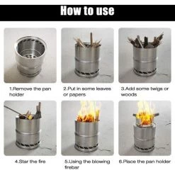 HEGUYEY Poêle à Bois Pliable, Rechaud A Bois, Portable Petit Réchaud De Camping En Acier Inoxydable Pour Barbecue Randonnée Camping Pique-Nique Cuisine De Plein Air 8 HEGUYEY Poêle à Bois Pliable, Rechaud A Bois, Portable Petit Réchaud De Camping En Acier Inoxydable Pour Barbecue Randonnée Camping Pique-Nique Cuisine De Plein Air -Chauffage d'extérieur Soldes 65043548 2