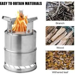 HEGUYEY Poêle à Bois Pliable, Rechaud A Bois, Portable Petit Réchaud De Camping En Acier Inoxydable Pour Barbecue Randonnée Camping Pique-Nique Cuisine De Plein Air 9 HEGUYEY Poêle à Bois Pliable, Rechaud A Bois, Portable Petit Réchaud De Camping En Acier Inoxydable Pour Barbecue Randonnée Camping Pique-Nique Cuisine De Plein Air -Chauffage d'extérieur Soldes 65043548 3