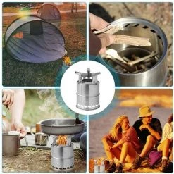 HEGUYEY Poêle à Bois Pliable, Rechaud A Bois, Portable Petit Réchaud De Camping En Acier Inoxydable Pour Barbecue Randonnée Camping Pique-Nique Cuisine De Plein Air 11 HEGUYEY Poêle à Bois Pliable, Rechaud A Bois, Portable Petit Réchaud De Camping En Acier Inoxydable Pour Barbecue Randonnée Camping Pique-Nique Cuisine De Plein Air -Chauffage d'extérieur Soldes 65043548 5