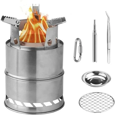 MONLY Réchaud De Camping, Poêle à Bois Portatif, Poêle à Bois Extérieur De Pique-Nique Dacier Inoxydable Camping Coupe-Vent Pour Le Camping De Pique-Nique En Plein Air 3 MONLY Réchaud De Camping, Poêle à Bois Portatif, Poêle à Bois Extérieur De Pique-Nique Dacier Inoxydable Camping Coupe-Vent Pour Le Camping De Pique-Nique En Plein Air