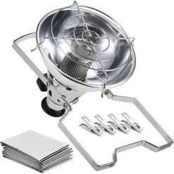 TOMSHOO Chauffe-ballon à Gaz Long Avec Briquet électronique + Couverture Réflectrice De Chaleur + 4 Clips