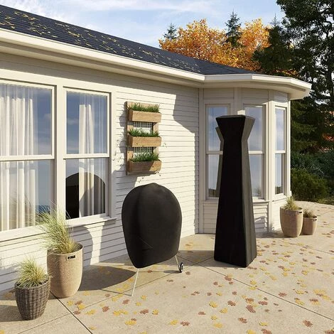 OSQI Housse De Chauffage De Terrasse Style Pyramide, Noir 6 OSQI Housse De Chauffage De Terrasse Style Pyramide, Noir – Image 4
