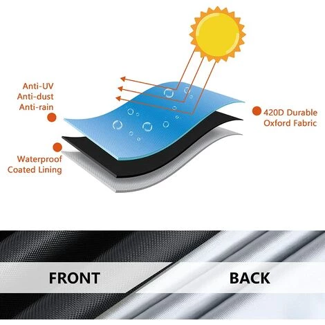 OSQI Housse De Chauffage De Terrasse - 420D Oxford Housse De Chauffage De Terrasse à Gaz étanche Avec Sangles Pour Chauffage Vertical Extérieur 240 X 84 X 48 Cm 5 OSQI Housse De Chauffage De Terrasse - 420D Oxford Housse De Chauffage De Terrasse à Gaz étanche Avec Sangles Pour Chauffage Vertical Extérieur 240 X 84 X 48 Cm – Image 3