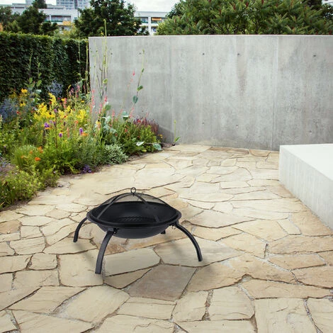 Relaxdays Brasero, Grille Pour La Viande Et Au Dessus Du Bois, 55,5 Cm, Tisonnier, Jardins, Terrasses, Noir 5 Relaxdays Brasero, Grille Pour La Viande Et Au Dessus Du Bois, 55,5 Cm, Tisonnier, Jardins, Terrasses, Noir – Image 3