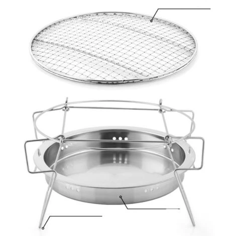 YIDOMDE Foyers Et Braséros Fire Pit FirePit Poêle Pliante Camping Camping Portable Camping Un Barbecue Barbecue En Acier Inoxydable Barbecue En Acier Inoxydable Extérieure Pique-nique Pique-nique Outil,Style B 5 YIDOMDE Foyers Et Braséros Fire Pit FirePit Poêle Pliante Camping Camping Portable Camping Un Barbecue Barbecue En Acier Inoxydable Barbecue En Acier Inoxydable Extérieure Pique-nique Pique-nique Outil,Style B – Image 3