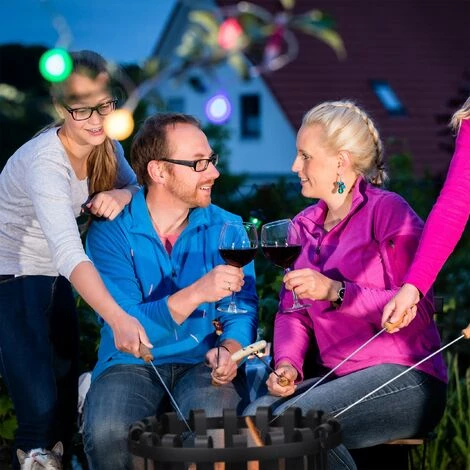 Relaxdays Brasero, Avec Plaque De Fond, Tisonnier Inclus, Acier, HxD : 50x40 Cm, Panier à Feu Jardin & Terrasse, Noir 6 Relaxdays Brasero, Avec Plaque De Fond, Tisonnier Inclus, Acier, HxD : 50x40 Cm, Panier à Feu Jardin & Terrasse, Noir – Image 4