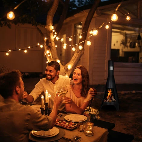 Relaxdays Poêle à Bois De Jardin, 120 X 48 X 50 Cm, Tisonnier Inclus, En Acier, Terrasse, Extérieur, Couleur Noire 6 Relaxdays Poêle à Bois De Jardin, 120 X 48 X 50 Cm, Tisonnier Inclus, En Acier, Terrasse, Extérieur, Couleur Noire – Image 4