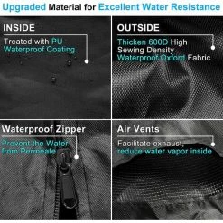 MèREÉTERNEL Housse Pour Parasol Chauffant Mis à Niveau 210D étanche Avec Fermeture à Glissière Bande Réfléchissante Tissu Oxford Et Sac De Rangement, 241 * 86 * 47 Cm Ternel -Chauffage d'extérieur Soldes 66171741 5