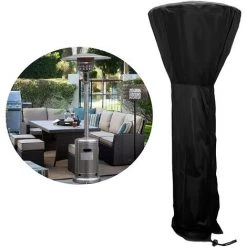 MèREÉTERNEL Housses De Chauffage Extérieur Étanche Housse De Chauffage De Terrasse, Coupe-Vent Anti-UV, Extérieur Housse Pour Parasol Chauffant Oxford Tissu Housse Noir (226 X 85 X 48 Cm) Ternel