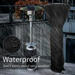 MèREÉTERNEL Housses De Chauffage Extérieur Étanche Housse De Chauffage De Terrasse, Coupe-Vent Anti-UV, Extérieur Housse Pour Parasol Chauffant Oxford Tissu Housse Noir (226 X 85 X 48 Cm) Ternel -Chauffage d'extérieur Soldes 66173966 3