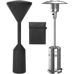 Couverture De Chauffe-Patio, Housse Pour Parasol Chauffant En 210D Oxford Imperméable, Bache De Protection Pour Chauffage De Terrasse Extérieur Anti-Poussière/Vent (241x86x47cm) -Adélala