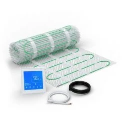 PLANCHER CHAUFFANT DIRECT Kit Pour Carrelage, Pierre Ou Chape 200 W/m2 + Thermostat MCS 450 WIFI - Blanc" "1.0 M²