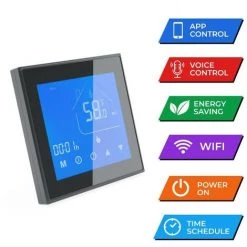 PLANCHER CHAUFFANT DIRECT Kit Pour Carrelage, Pierre Ou Chape 200 W/m2 + Thermostat MCS 450 WIFI - Blanc" "1.0 M² -Chauffage d'extérieur Soldes 66402199 5