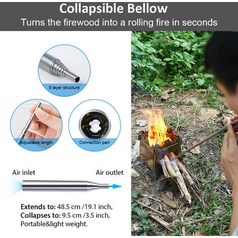 HAPPYSHOPPING WS009M Réchaud à Cartes En Acier Inoxydable Moyen Sac En Tissu Noir Auto-adhésif Sac 20 * 20 + Tube De Feu Soufflant 7 HAPPYSHOPPING WS009M Réchaud à Cartes En Acier Inoxydable Moyen Sac En Tissu Noir Auto-adhésif Sac 20 * 20 + Tube De Feu Soufflant – Image 5