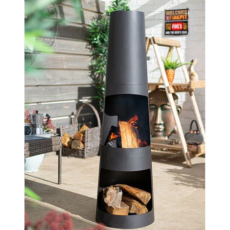 Cheminée De Jardin Skyline 150 Cm. Noir. Marque : Buschbeck. Réf. : 140788 - Noir 4 Cheminée De Jardin Skyline 150 Cm. Noir. Marque : Buschbeck. Réf. : 140788 - Noir – Image 2