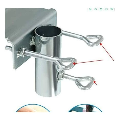 OCXIN Support De Parasol Balustrade De Balcon, Support De Parasol De Balcon Peu Encombrant, Pince De Support De Parapluie Pince De Fixation De Parapluie De Jardin Pour Parapluies 4 OCXIN Support De Parasol Balustrade De Balcon, Support De Parasol De Balcon Peu Encombrant, Pince De Support De Parapluie Pince De Fixation De Parapluie De Jardin Pour Parapluies – Image 2