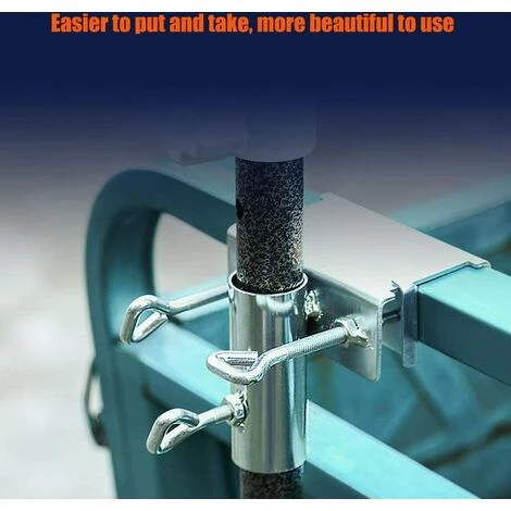 OCXIN Support De Parasol Balustrade De Balcon, Support De Parasol De Balcon Peu Encombrant, Pince De Support De Parapluie Pince De Fixation De Parapluie De Jardin Pour Parapluies 6 OCXIN Support De Parasol Balustrade De Balcon, Support De Parasol De Balcon Peu Encombrant, Pince De Support De Parapluie Pince De Fixation De Parapluie De Jardin Pour Parapluies – Image 4