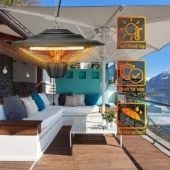 OCXIN Chauffage D'extérieur Suspendu Chauffage De Terrasse 1500W électrique Infrarouge Halogène Lampe Chauffante Chauffage De Plafond Intérieur Extérieur Jardin Balcon Chauffage De Terrasse 9 OCXIN Chauffage D'extérieur Suspendu Chauffage De Terrasse 1500W électrique Infrarouge Halogène Lampe Chauffante Chauffage De Plafond Intérieur Extérieur Jardin Balcon Chauffage De Terrasse -Chauffage d'extérieur Soldes 66860597 3