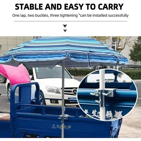 GRID COOL Support De Parasol À Pince,Clip De Fixation Pour Parasol De Plage Porte-Parasol Balustrade De Balcon,Support Parasol,Pas Facile À Rouiller,pour Parasol De Balcon Pare-Soleil 4 GRID COOL Support De Parasol À Pince,Clip De Fixation Pour Parasol De Plage Porte-Parasol Balustrade De Balcon,Support Parasol,Pas Facile À Rouiller,pour Parasol De Balcon Pare-Soleil – Image 2