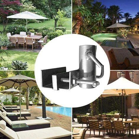 GRID COOL Support De Parasol À Pince,Clip De Fixation Pour Parasol De Plage Porte-Parasol Balustrade De Balcon,Support Parasol,Pas Facile À Rouiller,pour Parasol De Balcon Pare-Soleil 6 GRID COOL Support De Parasol À Pince,Clip De Fixation Pour Parasol De Plage Porte-Parasol Balustrade De Balcon,Support Parasol,Pas Facile À Rouiller,pour Parasol De Balcon Pare-Soleil – Image 4