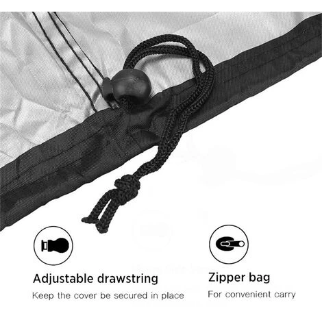 TANCYCO Couverture De Foyer Extérieur Couverture Carrée De Foyer étanche Coupe-vent Ripstop Firepit Table Couverture De Cheminée Extérieure (28 * 28 * 25in) 4 TANCYCO Couverture De Foyer Extérieur Couverture Carrée De Foyer étanche Coupe-vent Ripstop Firepit Table Couverture De Cheminée Extérieure (28 * 28 * 25in) – Image 2