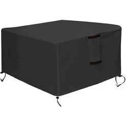 TANCYCO Housse Pour Foyer Extérieur Housse Carrée Pour Foyer étanche Coupe-vent Ripstop Firepit Table Housse Pour Foyer Extérieur (44 * 44 * 25in)