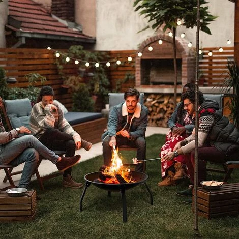 PEDY Brasero Extérieur Jardin Cheminée Foyer Pour Terrasse, Plage,Fête 6 PEDY Brasero Extérieur Jardin Cheminée Foyer Pour Terrasse, Plage,Fête – Image 4