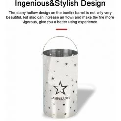 LIFCAUSAL Camplerder Acier Inoxydable Intégré Bonfire Barrels Starrys Pattern Camping En Plein Air Barbecue Fin Automne Hiver Nuit Chauffage Poêles Multifonctionnel Pratique Poêles À Bois 10 LIFCAUSAL Camplerder Acier Inoxydable Intégré Bonfire Barrels Starrys Pattern Camping En Plein Air Barbecue Fin Automne Hiver Nuit Chauffage Poêles Multifonctionnel Pratique Poêles À Bois -Chauffage d'extérieur Soldes 67642718 4