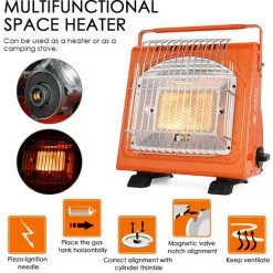 LIFCAUSAL 1.7KW Chauffage D'espace Portable Chauffage Au Gaz Multifonctionnel Chauffage En Céramique Réchauffeur De Poêle En Fer Réglable Pour L'extérieur Camping Tente Pique-nique 10 LIFCAUSAL 1.7KW Chauffage D'espace Portable Chauffage Au Gaz Multifonctionnel Chauffage En Céramique Réchauffeur De Poêle En Fer Réglable Pour L'extérieur Camping Tente Pique-nique -Chauffage d'extérieur Soldes 67642744 4