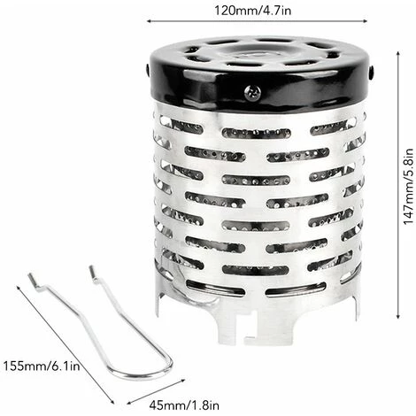 LIFCAUSAL Couverture Chauffante Portative De Tente D'acier Inoxydable De Mini Réchauffeur De Camping En Plein Air Avec La Couverture Chauffante De Poêle De Poignée 7 LIFCAUSAL Couverture Chauffante Portative De Tente D'acier Inoxydable De Mini Réchauffeur De Camping En Plein Air Avec La Couverture Chauffante De Poêle De Poignée – Image 5