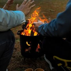 LIFCAUSAL Camping En Plein Air Feu De Joie Foyer En Fonte Baril à Bois Portable Poêle à Charbon De Bois Pour Arrière-cour Camping Pique-nique Barbecue L -Chauffage d'extérieur Soldes 67642978 5