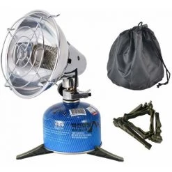 LIFCAUSAL Chauffage à Gaz D'extérieur Avec Briquet Numérique Portable Léger En Acier Inoxydable Pour Tente De Chaleur D'hiver En Plein Air Camping Randonnée Pique-nique Randonnée Voyage Barbecue