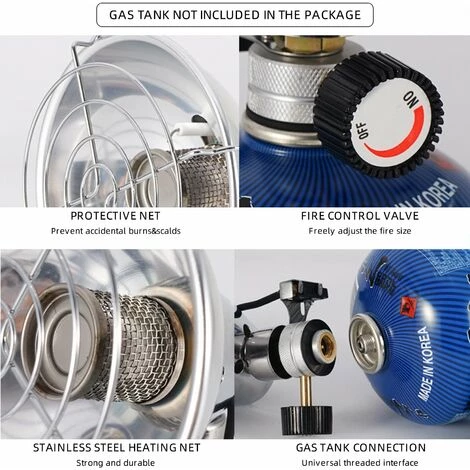 LIFCAUSAL Chauffage à Gaz D'extérieur Avec Briquet Numérique Portable Léger En Acier Inoxydable Pour Tente De Chaleur D'hiver En Plein Air Camping Randonnée Pique-nique Randonnée Voyage Barbecue 4 LIFCAUSAL Chauffage à Gaz D'extérieur Avec Briquet Numérique Portable Léger En Acier Inoxydable Pour Tente De Chaleur D'hiver En Plein Air Camping Randonnée Pique-nique Randonnée Voyage Barbecue – Image 2