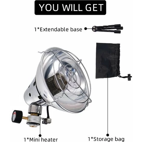 LIFCAUSAL Chauffage à Gaz D'extérieur Avec Briquet Numérique Portable Léger En Acier Inoxydable Pour Tente De Chaleur D'hiver En Plein Air Camping Randonnée Pique-nique Randonnée Voyage Barbecue 5 LIFCAUSAL Chauffage à Gaz D'extérieur Avec Briquet Numérique Portable Léger En Acier Inoxydable Pour Tente De Chaleur D'hiver En Plein Air Camping Randonnée Pique-nique Randonnée Voyage Barbecue – Image 3