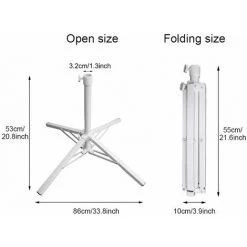 FLYME Pied De Parasol Pliable En Fer Pour Terrasse - Support De Parasol Pliable à 4 Pieds - Robuste Et Portable - Pied En Acier Pour Parasols De 80 X 50 Cm 10 FLYME Pied De Parasol Pliable En Fer Pour Terrasse - Support De Parasol Pliable à 4 Pieds - Robuste Et Portable - Pied En Acier Pour Parasols De 80 X 50 Cm -Chauffage d'extérieur Soldes 67809060 4