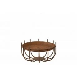 LANADECO Brasero Bas Met Rouille S - Marron