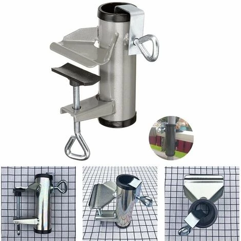 FLYME Support Parasol Balcon, Support Pour Table Parasol Accessoires, Support De Parapluie Pour Table De Balcon, Support à Parasol Fixation De Parasol, Pour Balcon Barrière Garde-Corps Métal 5 FLYME Support Parasol Balcon, Support Pour Table Parasol Accessoires, Support De Parapluie Pour Table De Balcon, Support à Parasol Fixation De Parasol, Pour Balcon Barrière Garde-Corps Métal – Image 3