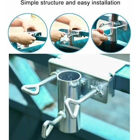 QERSTA Porte-parapluie, Porte-parapluie De Balcon, Balustrade De Balcon, Pince De Parapluie, Support Pour Jardin, Terrasse, Balcon, Balustrade 4 QERSTA Porte-parapluie, Porte-parapluie De Balcon, Balustrade De Balcon, Pince De Parapluie, Support Pour Jardin, Terrasse, Balcon, Balustrade – Image 2