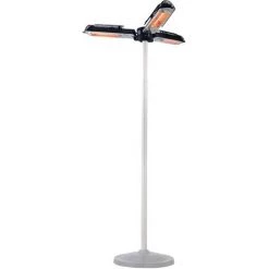Sunred Chauffage Pour Parasol 2000 W Halogène Noir Et Argenté PH10 - Multicolore -Chauffage d'extérieur Soldes 7030332 3