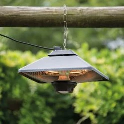 Sunred Chauffage Suspendu Spica Square 2000 W Halogène Noir CE17SQ-B - Noir -Chauffage d'extérieur Soldes 7030334 4