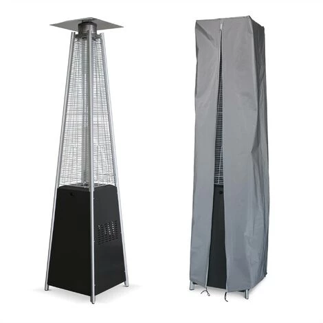 ALICE'S GARDEN Chauffage D'extérieur Avec Sa Housse - Arctic 13kW Gris Foncé - Parasol Chauffant Gaz Pyramide. Chauffage De Terrasse Design. Véritable Flamme. Roulettes Incluses - Gris Foncé 3 ALICE'S GARDEN Chauffage D'extérieur Avec Sa Housse - Arctic 13kW Gris Foncé - Parasol Chauffant Gaz Pyramide. Chauffage De Terrasse Design. Véritable Flamme. Roulettes Incluses - Gris Foncé