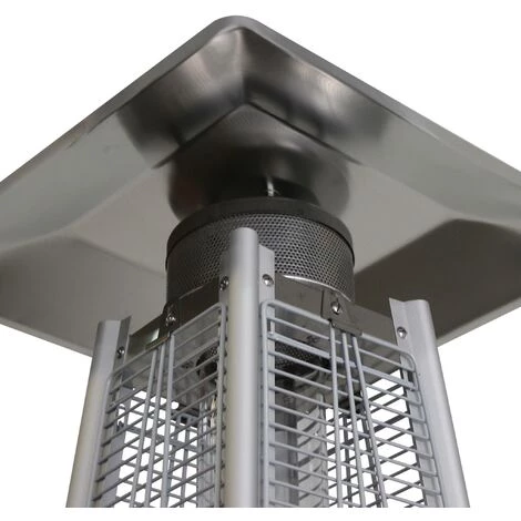 ALICE'S GARDEN Chauffage D'extérieur Avec Sa Housse - Arctic 13kW Gris Foncé - Parasol Chauffant Gaz Pyramide. Chauffage De Terrasse Design. Véritable Flamme. Roulettes Incluses - Gris Foncé 4 ALICE'S GARDEN Chauffage D'extérieur Avec Sa Housse - Arctic 13kW Gris Foncé - Parasol Chauffant Gaz Pyramide. Chauffage De Terrasse Design. Véritable Flamme. Roulettes Incluses - Gris Foncé – Image 2