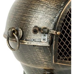 TECTAKE Brasero Mexicain En Fonte De Jardin Avec Cheminée Et Grilles 52 Cm X 44 Cm X 115 Cm - Gris 11 TECTAKE Brasero Mexicain En Fonte De Jardin Avec Cheminée Et Grilles 52 Cm X 44 Cm X 115 Cm - Gris -Chauffage d'extérieur Soldes 7514346 5