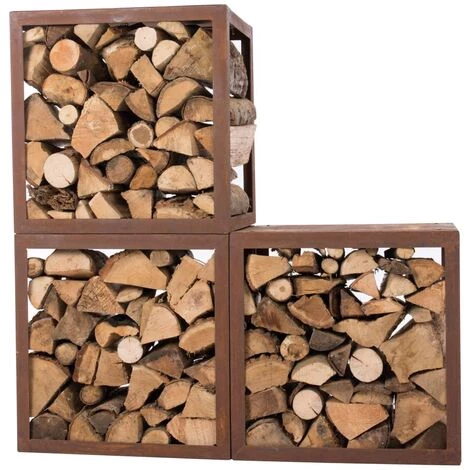 RED FIRE RedFire Abri De Stockage Du Bois De Chauffage Hodr Rouillé 88519 - Brun 4 RED FIRE RedFire Abri De Stockage Du Bois De Chauffage Hodr Rouillé 88519 - Brun – Image 2