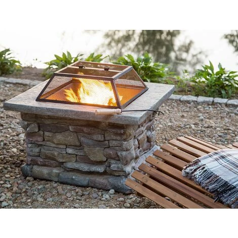 BELIANI Braséro à Pierre Foncé - Gris 4 BELIANI Braséro à Pierre Foncé - Gris – Image 2