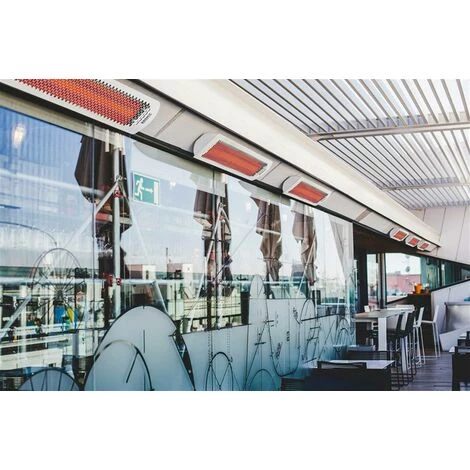 FARGAU Chauffage Infrarouge Fixe 2000 W 6m2 Blanc 4 FARGAU Chauffage Infrarouge Fixe 2000 W 6m2 Blanc – Image 2