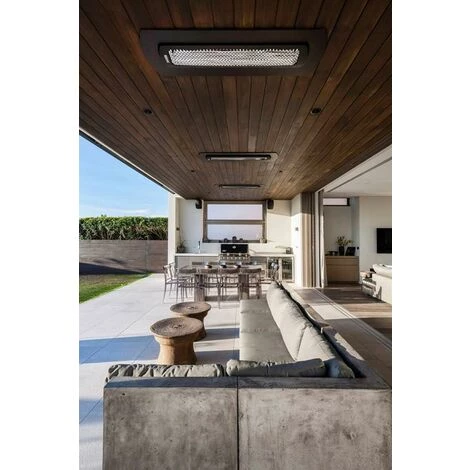 FARGAU Chauffage Infrarouge Fixe 4000 W 12m2 Noir 4 FARGAU Chauffage Infrarouge Fixe 4000 W 12m2 Noir – Image 2